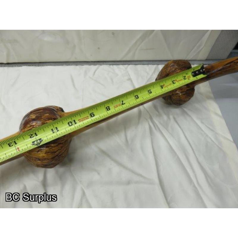 R-251: Burled Eagle Head Walking Stick – Carved