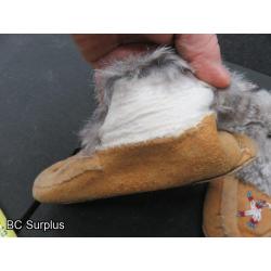 R-268: Beaded Leather Moccasin Slippers