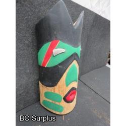 R-271: Odd Man Outcast Carved Mask – Signed