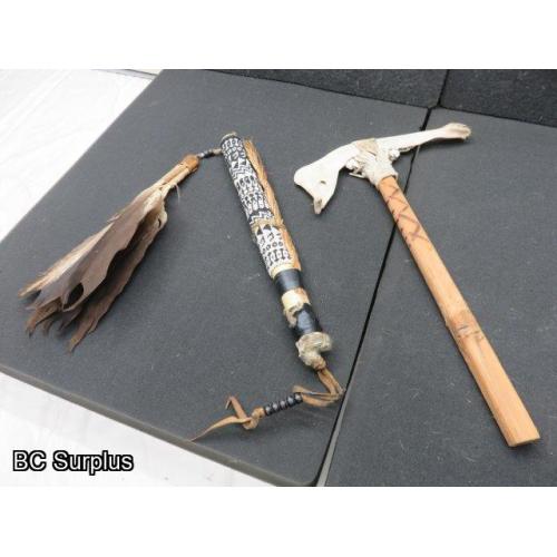 R-276: Jaw Bone Hatchet & Dance Rattle – 2 Items