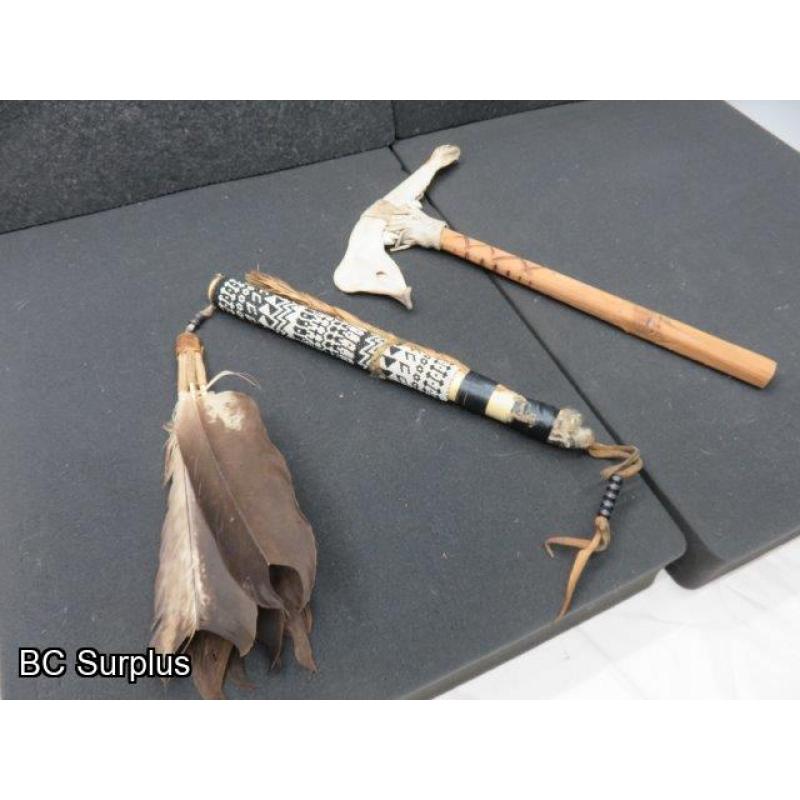 R-276: Jaw Bone Hatchet & Dance Rattle – 2 Items