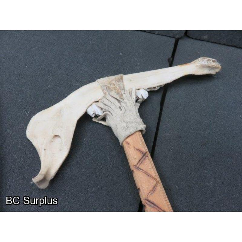 R-276: Jaw Bone Hatchet & Dance Rattle – 2 Items