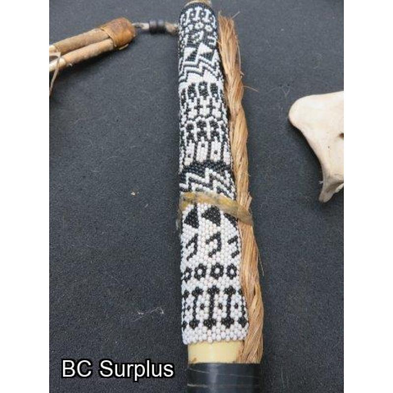 R-276: Jaw Bone Hatchet & Dance Rattle – 2 Items