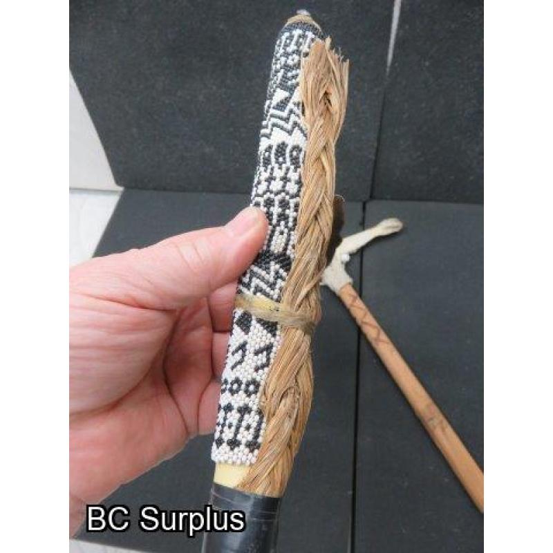 R-276: Jaw Bone Hatchet & Dance Rattle – 2 Items