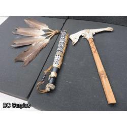 R-276: Jaw Bone Hatchet & Dance Rattle – 2 Items