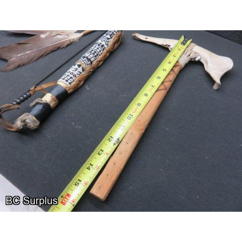 R-276: Jaw Bone Hatchet & Dance Rattle – 2 Items