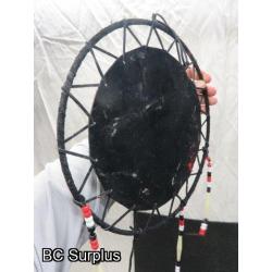 R-287: Painted Leather Eagle Dream Catchers – 2 items