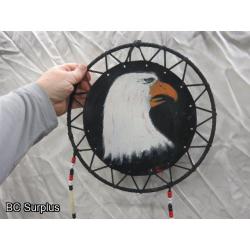 R-287: Painted Leather Eagle Dream Catchers – 2 items