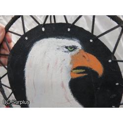 R-287: Painted Leather Eagle Dream Catchers – 2 items