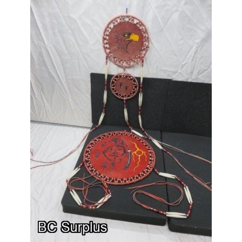 R-288: Painted Leather Dream Catcher – 2 Items