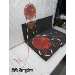 R-288: Painted Leather Dream Catcher – 2 Items