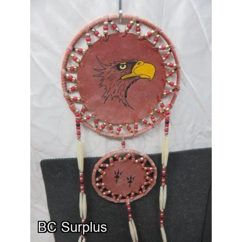 R-288: Painted Leather Dream Catcher – 2 Items