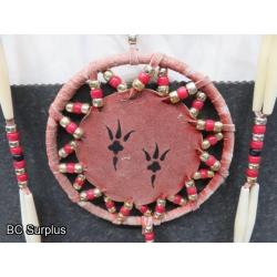 R-288: Painted Leather Dream Catcher – 2 Items