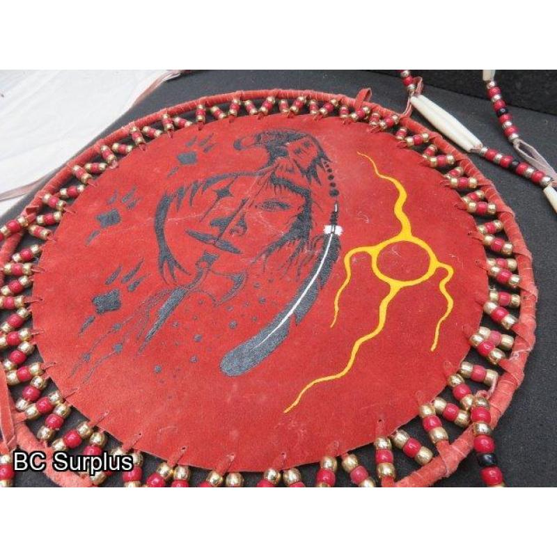 R-288: Painted Leather Dream Catcher – 2 Items