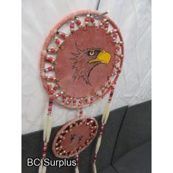 R-288: Painted Leather Dream Catcher – 2 Items