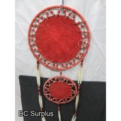 R-288: Painted Leather Dream Catcher – 2 Items