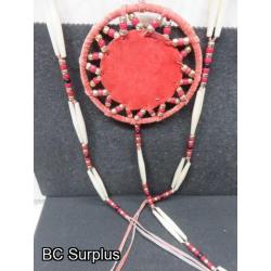 R-288: Painted Leather Dream Catcher – 2 Items