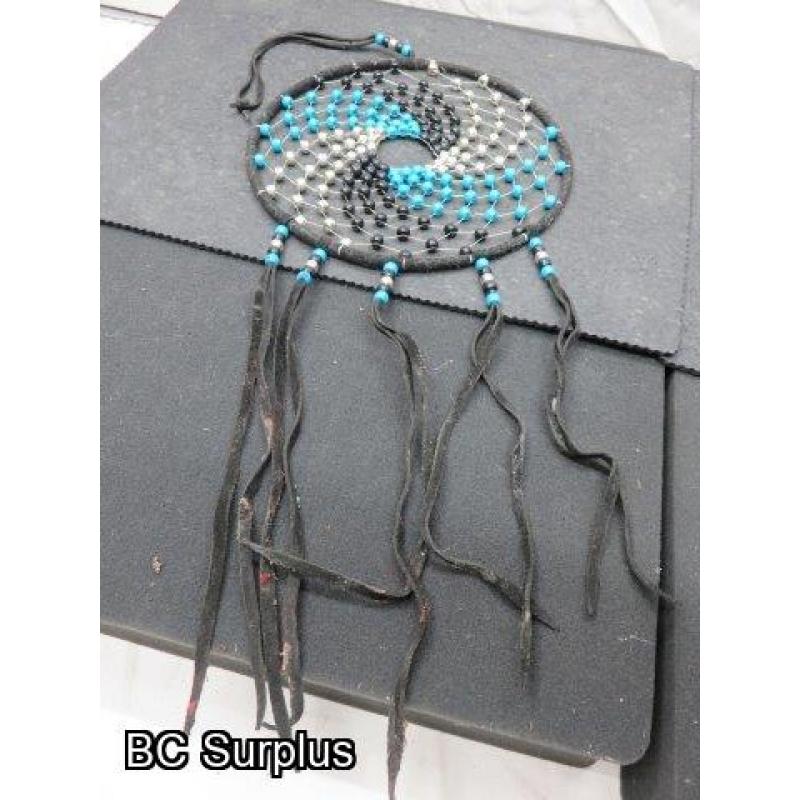 R-289: Dream Catchers with Leather Wrapped Hoops – 2 Items