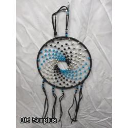 R-289: Dream Catchers with Leather Wrapped Hoops – 2 Items