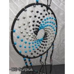 R-289: Dream Catchers with Leather Wrapped Hoops – 2 Items