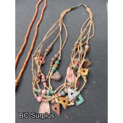 R-299: Wood & Brass Crafted Necklaces – 2 Items