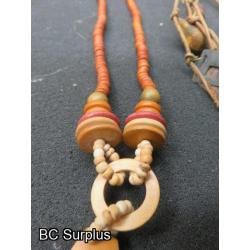 R-299: Wood & Brass Crafted Necklaces – 2 Items