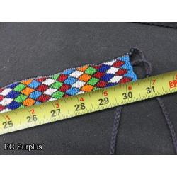 R-292: Beaded Vintage Belt – Diamond Pattern – 1 Item