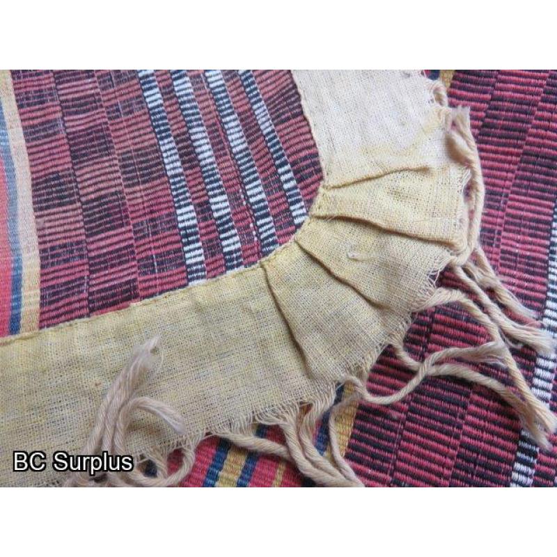 R-311: Hand Stitched Fringed Blanket – 56 x 74