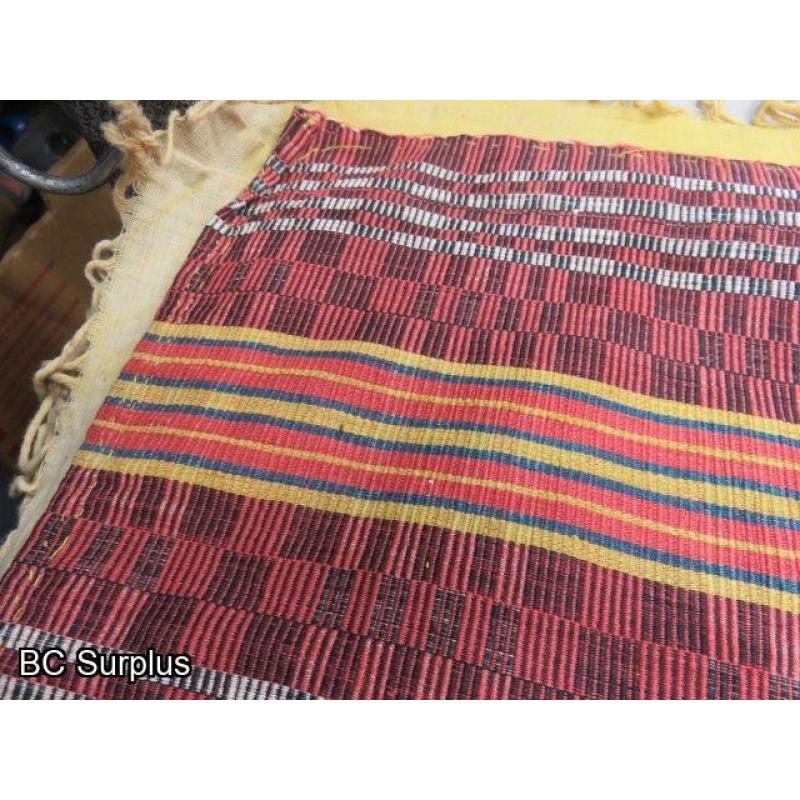 R-311: Hand Stitched Fringed Blanket – 56 x 74