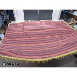 R-311: Hand Stitched Fringed Blanket – 56 x 74