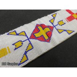 R-295: Beaded Vintage Belt – Canvas Backing – 1 Item