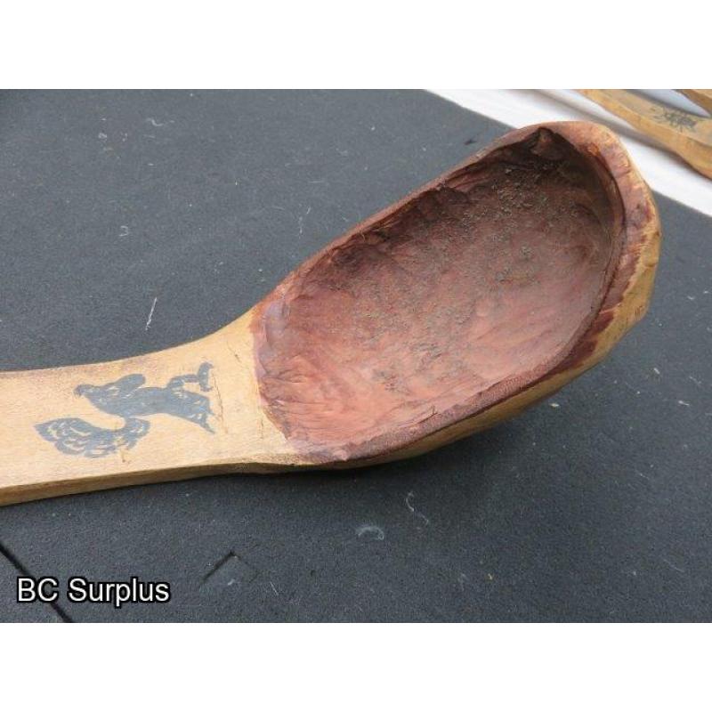 R-319: Lawrence Johnstone Hand Carved Wooden Spoon