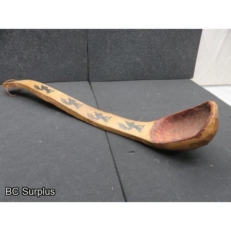 R-319: Lawrence Johnstone Hand Carved Wooden Spoon