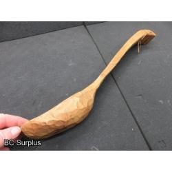 R-321: Lawrence Johnstone Hand Carved Wooden Spoon