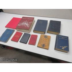 R-330: Antique Books – Oldest from 1862 – 10 Items