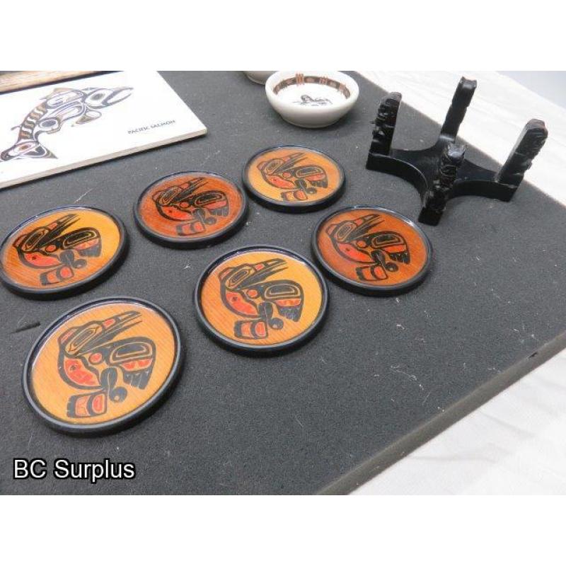 R-316: First Nation Collectibles & Coaster Set – 1 Lot