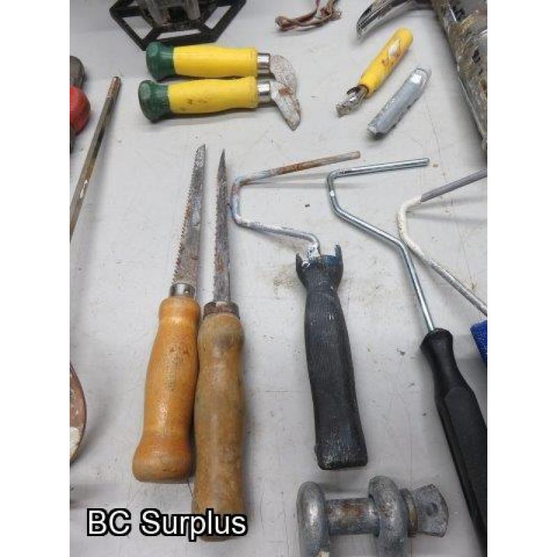 R-370: Caulking Guns; Hand Tools; Pipe Wrench; Etc – 1 Lot