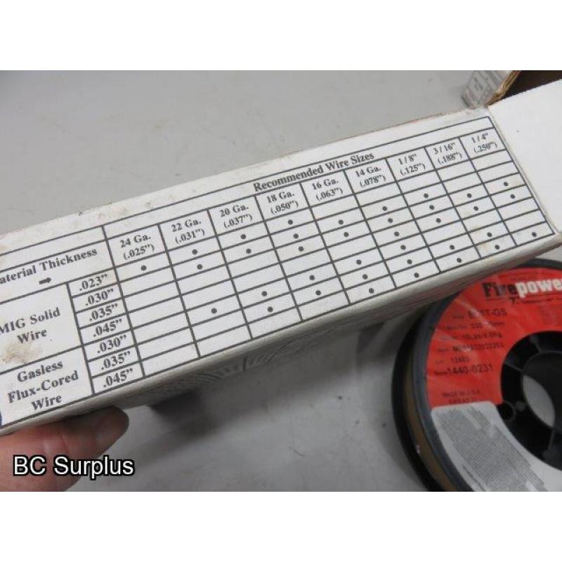 R-387: Fire Power 030 Welding Wire – 2 Rolls – Unused