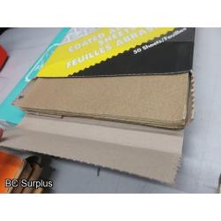 R-388: Sandpaper – Various Grits and Sizes – 1 Lot