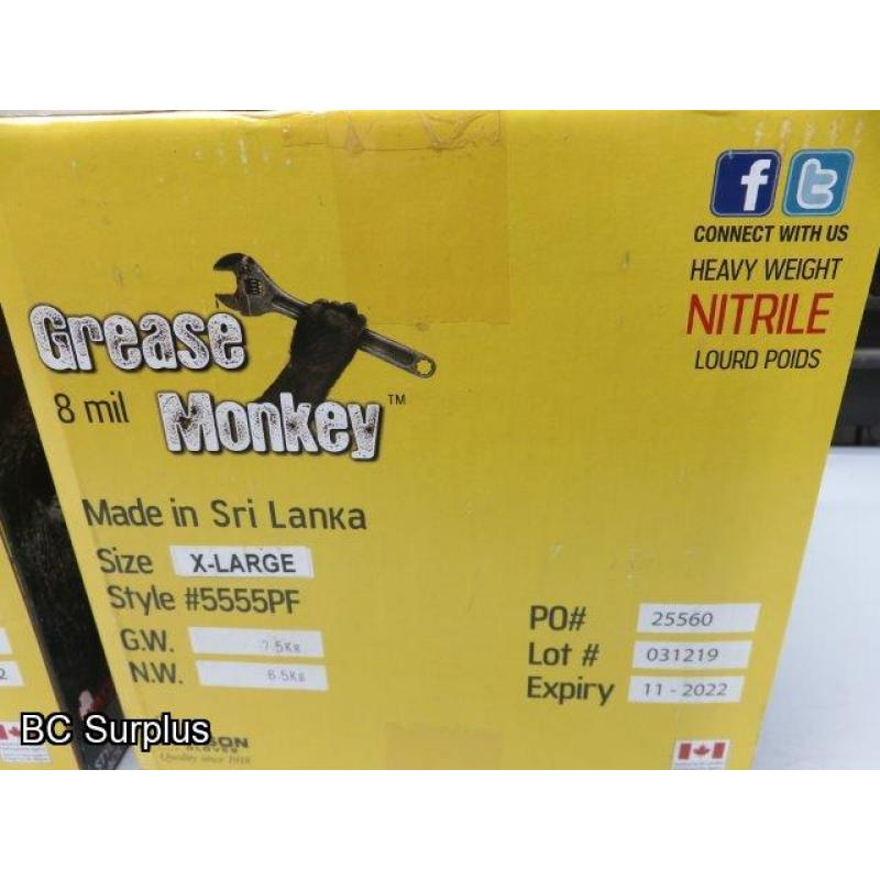 R-403: Grease Monkey HD Nitrile Gloves – 3 Cases – XL & L