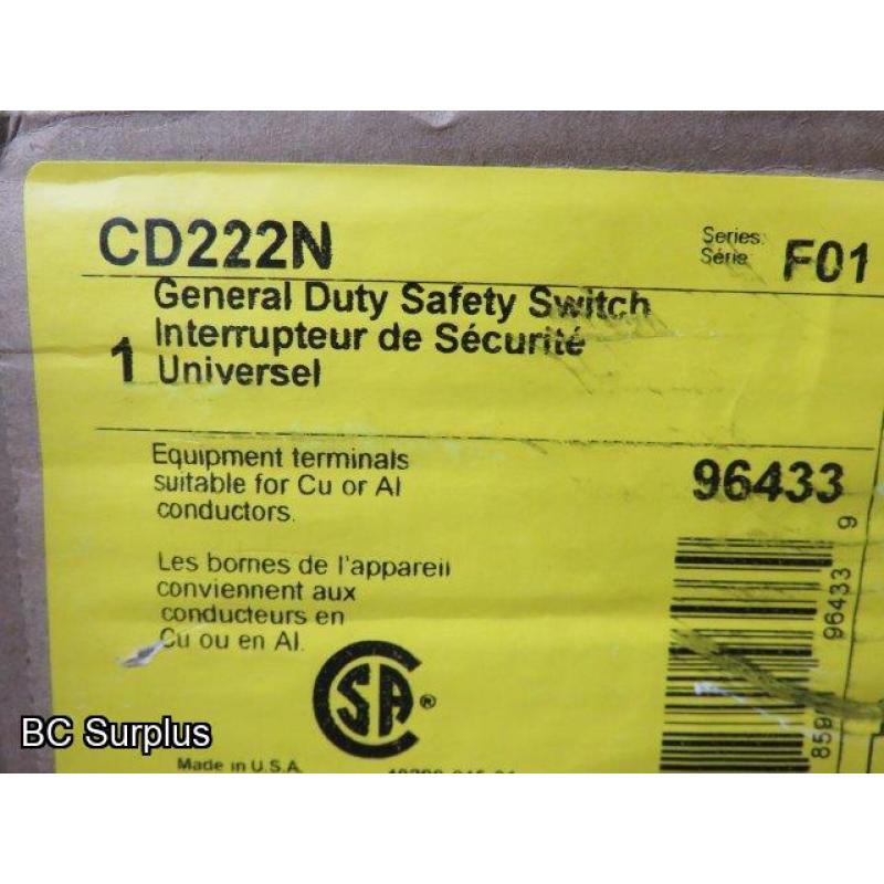 R-423: Square D 240v; 60 amp General Duty Safety Switch – Boxed