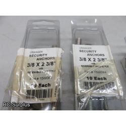 R-424: Concrete Anchors – Various Styles – 1 Lot