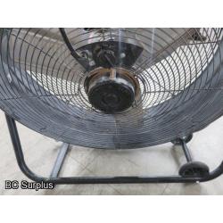 R-359: BE 24 inch Drum Fan on Wheels – 1 Item