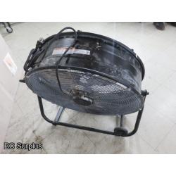 R-359: BE 24 inch Drum Fan on Wheels – 1 Item