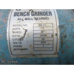 R-435: Magnum 8 Inch Bench Grinder on Stand