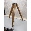 R-473: Antique Transit Tripod – Solid Wood & Brass