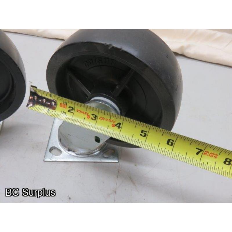 R-475: Heavy Duty 6 inch Swivel Casters – 2 Items – Unused