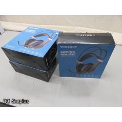 R-481: Wintory Wireless Gaming Headset – 3 Items – Boxed