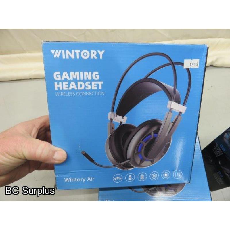 R-481: Wintory Wireless Gaming Headset – 3 Items – Boxed