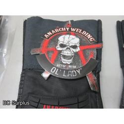 R-489: Anarchy Welding & Driller Leather Gloves – 5 Pairs